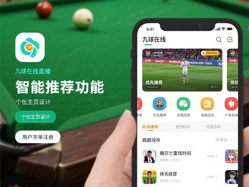 智能推荐与个性化主页设计
九球在线直播